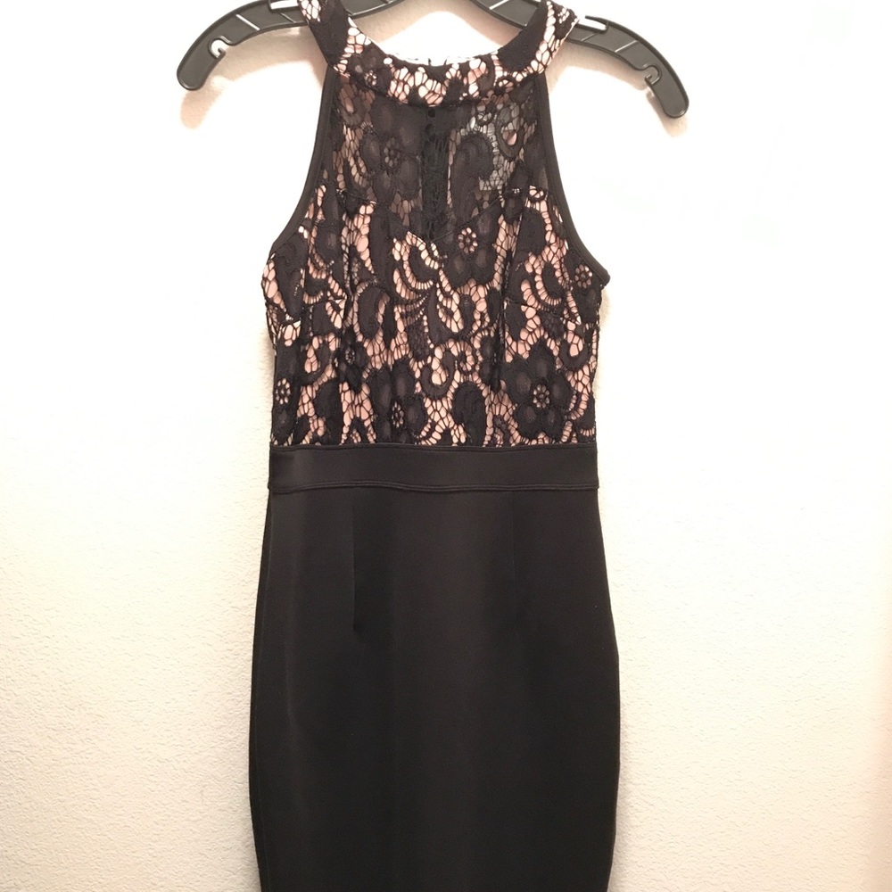Sweet Storm Women Black Pink Lace Dress Size Medium